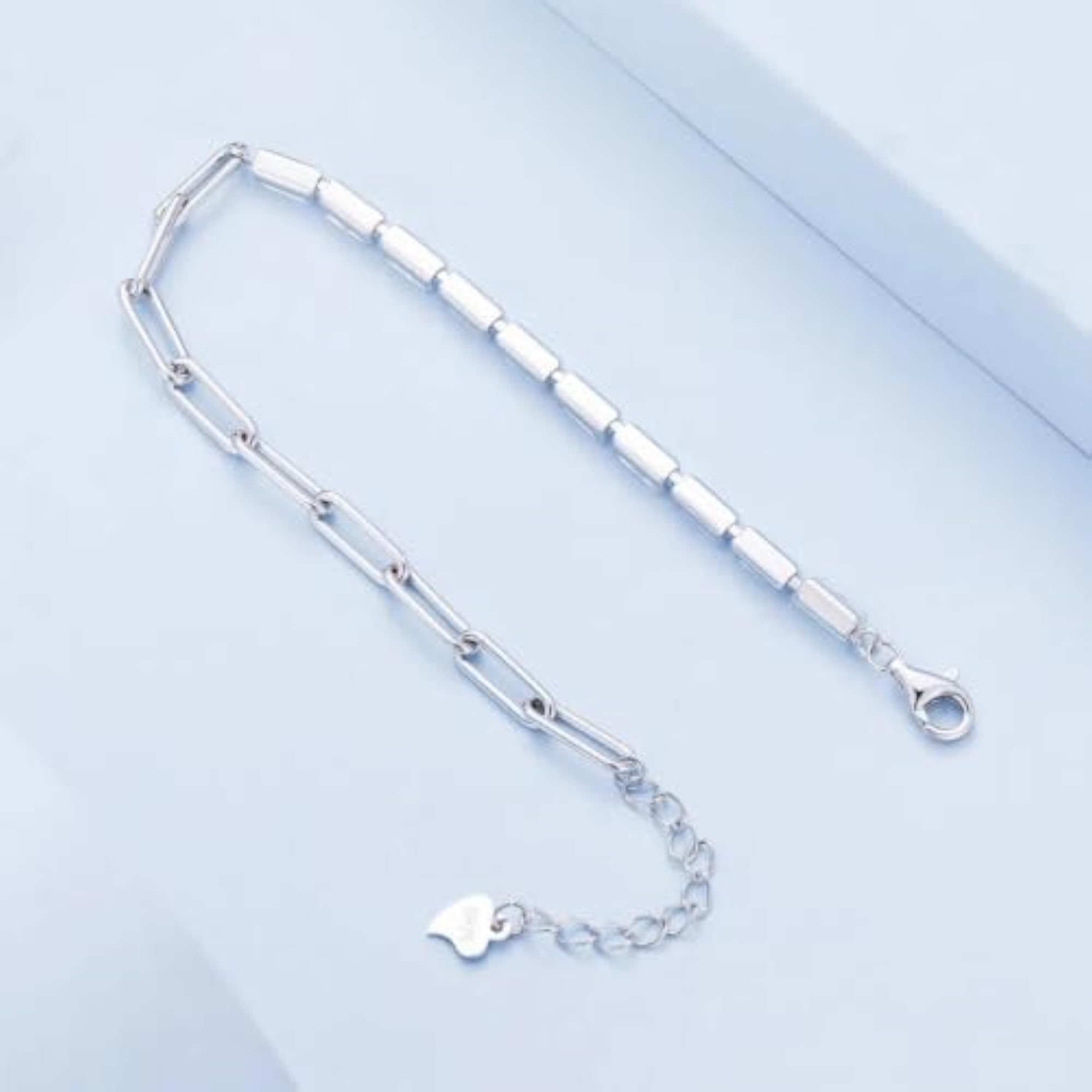 Women's 925 Sterling Silver Link Bracelet, Gift for Her