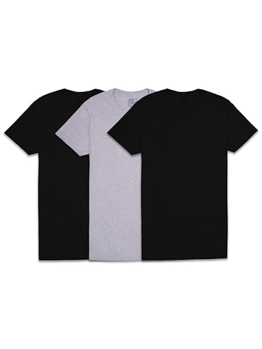 Image of Fruit of The Loom Men's Crew Tee Undershirts, Moisture Wicking & Tag Free, Also Available in Big & Tall