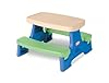 Little Tikes Easy Store Jr. Picnic Table with Umbrella - Blue / Green #3