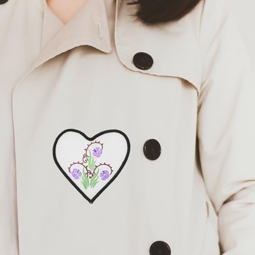 Villcase O6W0XX41IEQH111V049FB 10Pcs Sublimation Iron-On Patches, Heart Shaped Blank Iron-On Fabric Patches, Heat Transfer Appliques thumb #7