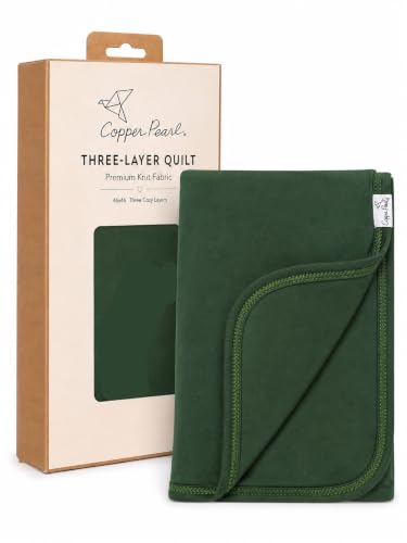 Image of Copper Pearl Jumbo 3-Layer Baby Blanket: Soft Baby Quilts for Boys and Girls | Breathable, Cozy, Toddler Blanket | Baby Quilt for Newborns | 46x46 Premium Polyester /Rayon | Alder