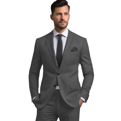 Men Business Wedding Tuxedo Two Piece (Blazer+Pants) Formal Office Suits - Main Image