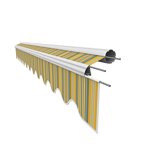 VANA Markisenbespannung mit Volant für 4,5 m Markisen mit dem Markisentuch der Farbe SPD035 Maß 4,38 x 3 Meter.