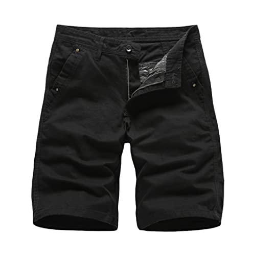 Short cargo militaire en coton premium noir FULBHPRINT coupe confort 44