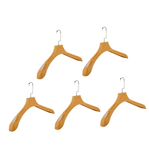 SOLUSTRE Hotel Grade 5pcs Suit Hangers Plastic Suit Hangers Non-Slip Flat Body for Coats Jackets Dresses Skirts
