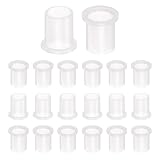 QUARKZMAN 20 Stück Flanschbuchsen Kunststoffbuchsen ID 8mm x OD 9,6mm x Länge 12,4mm Nylonbuchsen, Weiß