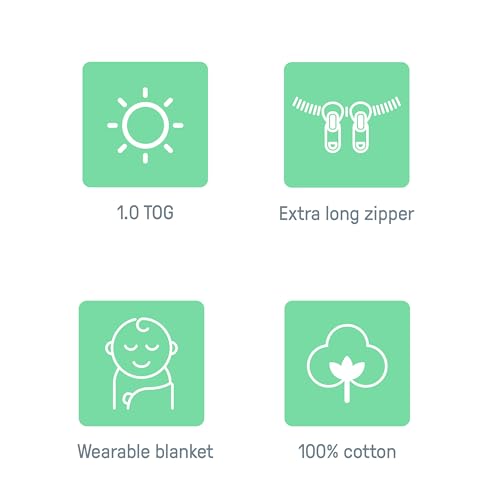 Image of SwaddleMe by Ingenuity Baby Night Sack Sleeper, Size 0-3 Months, 7-14 Pounds, 1.0 TOG, 2-Way Zipper, 100% Cotton, Baby Wearable Blanket - Celestial Dance