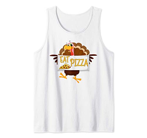 Vegan Vegetarian Thanksgiving EAT PIZZA Camiseta sin Mangas