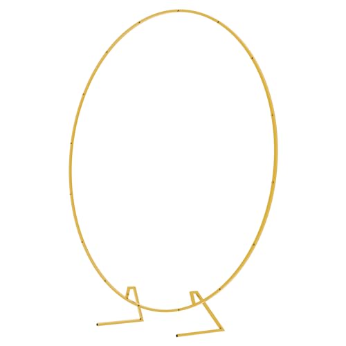 Image of Fomcet 6.6ft Round Backdrop Stand Gold Circle Arch Metal Wedding Arch | Circle Backdrop Stand Round Arch Stand Balloon Arch Frame for Wedding Ceremony Birthday Party Baby Shower Bridal Decorations