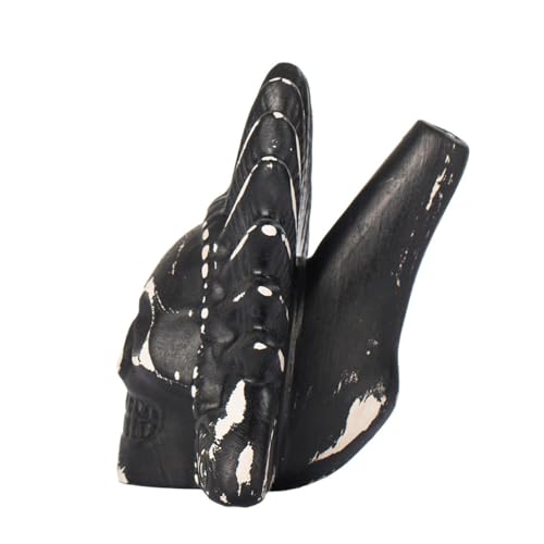 Authentic Aztec Death Whistle, Up to 125+ Decibels Screams Creepy Human Sounding Whistle for Halloween, Unique Skull Design (White)