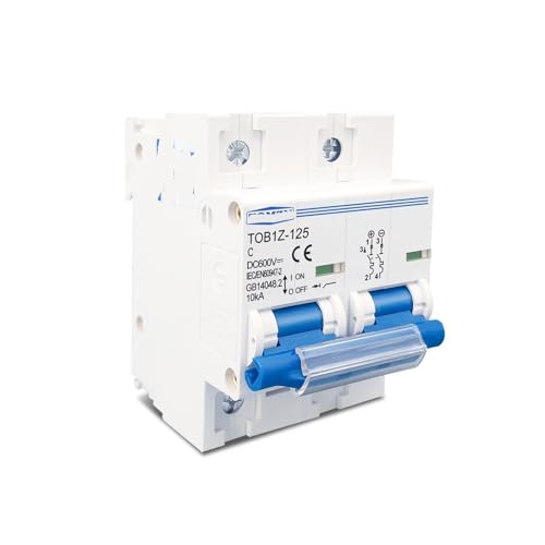 Disjoncteur 125A DC 600V 2P coupure magnétothermique courbe C solaire