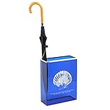 HADECOLL Paragüeros Paragüero Cuadrado Moderno y Sencillo， Cubo para Paraguas en el vestíbulo del Hotel， Material plástico acrílico， Gran Capacidad， 30，5 x 13，5 x 40 cm，Blue-Style2