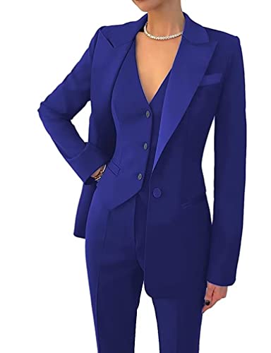 Solid Work Pant Suit for Women Slim Fit Blazer Suits