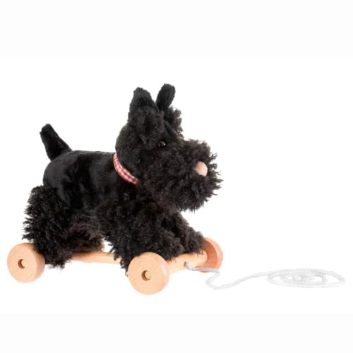 Egmont Toys Pull-Along Animaux en peluche - 4 modèles de peluches à tirer vers l'arrière (Chien Eliot, Ours Raoul, Mouton Mary, Ours Walter), Roues en Bois...