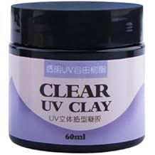UV Free Resin DIY UV Resin for Jewelry Making Easy to Shape Solar Cures Sunlight Activated Adhesive Transparent Glue for Beginners, 5x5cm, 60ml cream