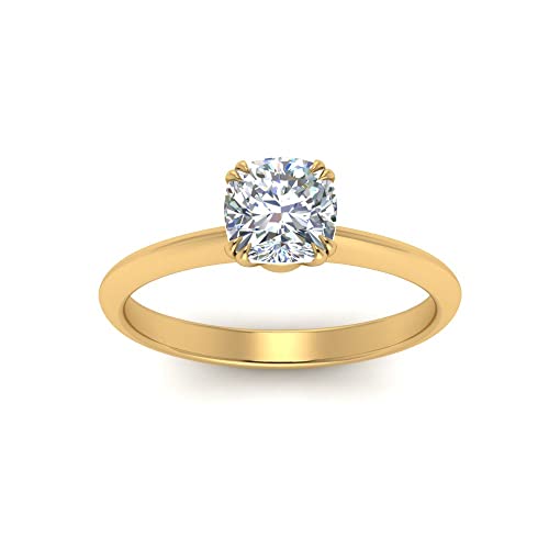 Bague solitaire diamant conique ajustement parfait tailles 47 à 70 sans irritation