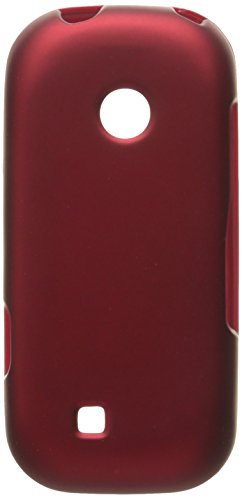 HR Wireless Rubberized Cover for LG Cosmos 2 VN251/Cosmos 3 VN251S - Retail Packaging - Red