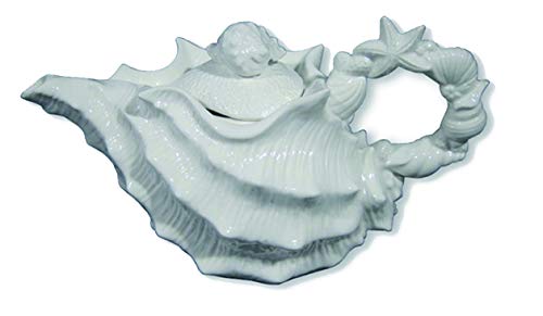 Blue Sky Ceramics Shell Figural Teapot White, Multi (14898) by Blue Sky Clayworks - Used condition - US$19.13
