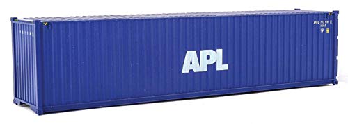 Walthers SceneMaster HO Scale Model of American President Lines APL (Blue, White) 40' Hi Cube Corrugated Side Container,949-8259