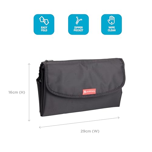 Smash Waterproof Travel Baby Change Mat – Foldable, Lightweight with Pram Attachment & Zipper Pocket - Image 3