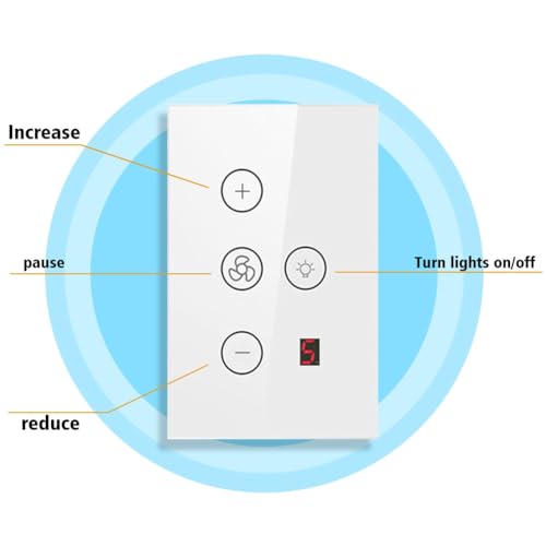 Interrupteur de ventilateur wifi Tuya à commande tactile - 4
