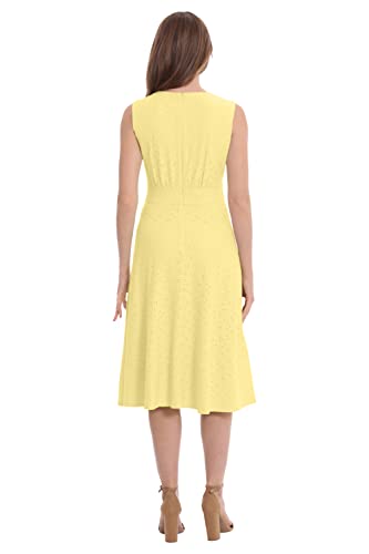 Image of London Times Women's Dresses Inset Waist Midi Dress Career Office Occasion Guest of
