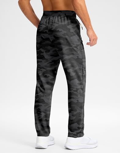 Image of Pudolla Men's Lightweight Hiking Pants Quick Dry Outdoor Sweatpants with Zipper Pockets for Athletic Workout Casual Travel