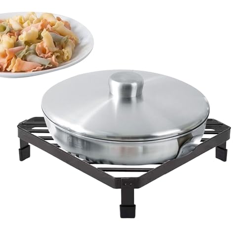 Estante de esquina para la cocina - Elegante organizador del estante del gabinete, plantilla de espacio compacto | Triángulo para encimera, soporte para sartén de fuego, estante de almacenamiento de