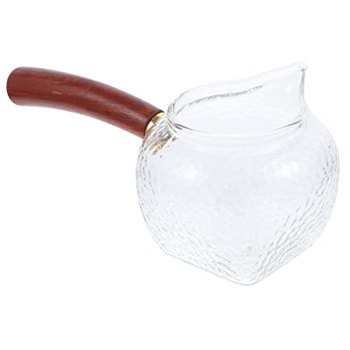 MAGICLULU Taza De Leche Con Asa Lateral Tazas De Espresso Leche De Avena Botella De Leche Para El Trabajo Doble Buque De Vapor Taza De Café Con Leche Taza De Viaje De Café Jarabe Madera