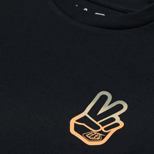 Troy Lee Designs Camiseta juvenil de manga curta; Peace Out preta GG