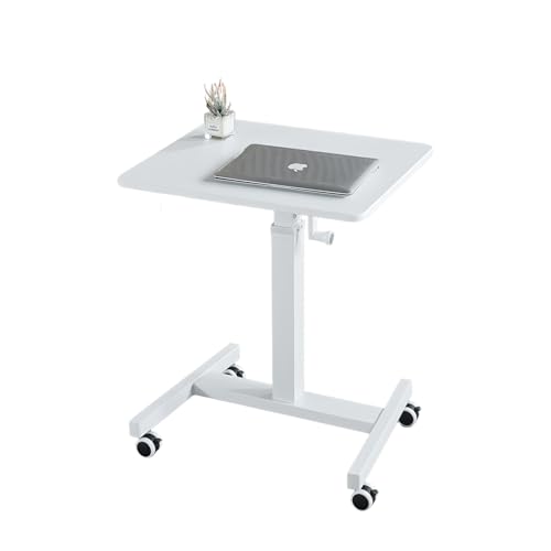 HarnyLoom スタンディングデスク 昇降デスク 小さめ サイドテーブル 昇降式 昇降式サイドテーブル スタンディングデスク 小さめ 可動式テーブル 簡単なインストール 多機能で安定性 加粗加厚された支柱とU字型の鋼製フレームにより さまざまなオフィス