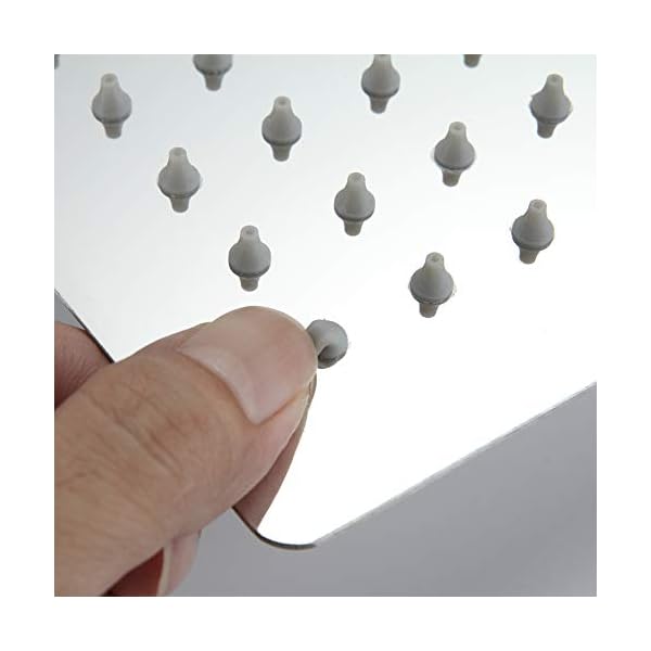 Ibergrif M20292 - Regendusche Duschkopf (200 * 200 mm), Eckig Brausekopf, Edelstahl, Quadrat – Bild 6