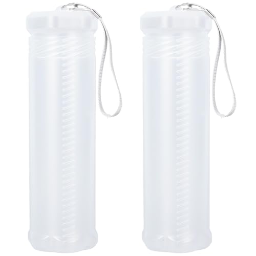 GORGECRAFT Estojo de plástico extensível para pincéis de plástico para armazenamento de artistas, 2 peças, transparente, longo, caneta, lápis, lápis, suporte organizador com cordão de transporte para