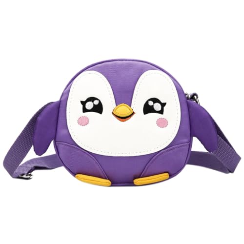 minkissy Bolso Bandolera Infantil Diseño de Dibujos Animados Color Morado Claro Tamaño Pequeño Ligero y Compacto 1 Unidad Adecuado para Niñas Bolsa para Almacenamiento de Snacks y