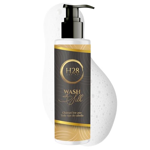 H28 - Champu Metodo Curly Low Poo con 5 Tipos de Ácido Hialurónico + Proteínas de Seda | Champu Curly Pelo Rizado y Activador de Rizos Definidos | Rizos Curls Hair Productos para Todo Tipo de Cabello
