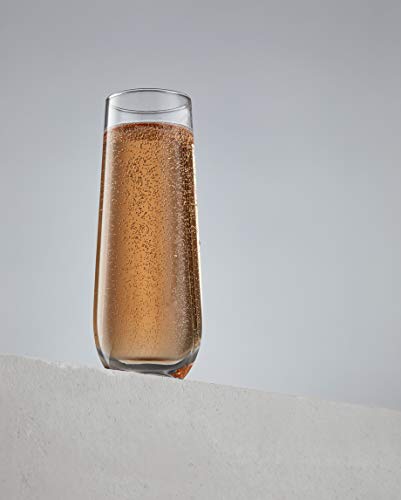 Joyjolt JC10152 Milo Stemless Champagne Flutes Set Of 8 Crystal Glasses. 9.4Oz Prosecco Wine Flute thumb #7