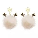 Característica: Los pendientes de gota lindos con Pompom pueden coincidir con su atuendo de Navidad, agregando más atmósfera de vacaciones