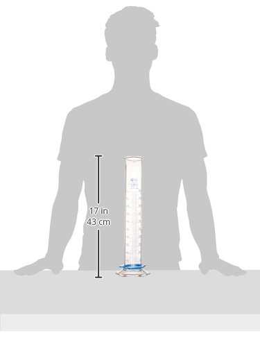 Miniatura 2 de United Scientific 139.450.06Parachoques de un cilindro graduado de vidrio de borosilicato con base hexagonal y Guardia, escala, clase A, certificado