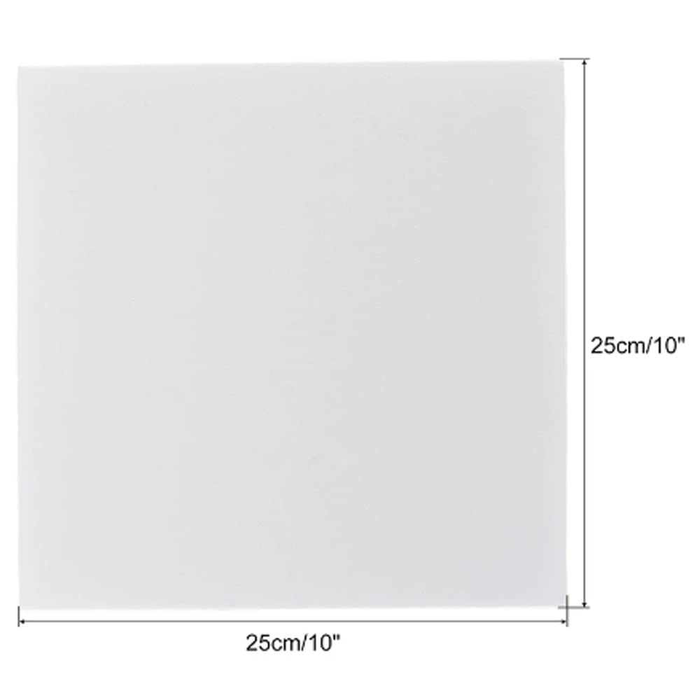 Arkusze do robótek ręcznych z pianki EVA o wymiarach 25 x 25 cm | Różne kolory do projektów plastycznych i majsterkowania dla dzieci – grubość 10 mm – opakowanie 4 szt(White)