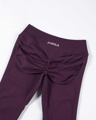 Image of AUROLA Influence Workout Leggings for Women, Seamless Compression Tummy Control Leggings Mid Rise Yoga Pants