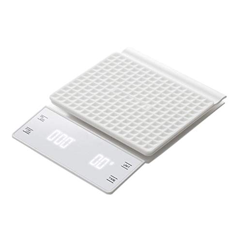 Waga Kuchenna Elektroniczny Elektroniczny Elektroniczny 3 kg / 0.1g Skala kawy z timerem Wysoka precyzja LED Elektroniczna Cyfrowa Skala Kuchnia (Color : White)