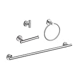USHOWER Brushed Nickel Bathroom Hardware Set, Includes 18-Inch Bath Towel Bar, Durable SUS304 Stainl