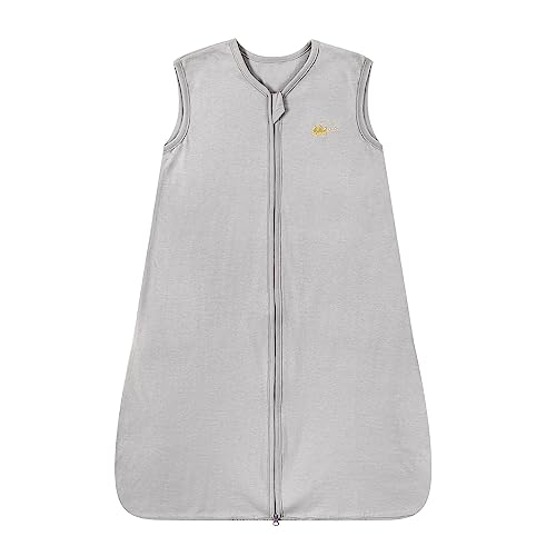 Image of TILLYOU Baby Sleep Sack 6-12 months - Baby Wearable Blanket 100% Cotton with 2-Way Zipper, TOG 0.5 Extra Soft Cotton Sleeveless Sleeping Bag for Infants, 1 Pack, Small Size, Light Gray
