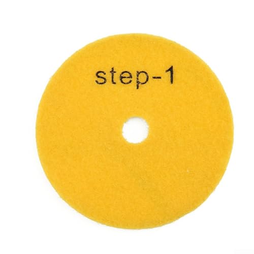 4 Zoll Schmirgelpolieren für Pads für Trocken- und Nassanwendung, 3-stufiges Set, geeignet für Granit, Beton, Marmor und Stein Polieren (Körnung 1)