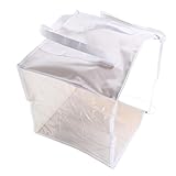 OUNONA 1セット おもちゃ収納袋 部屋の家具 おもちゃのバスケット収納 動物園のぬいぐるみの保管場所 ふた付きおもちゃ箱 毛布入れ オックスフォード布 Transparent 2個