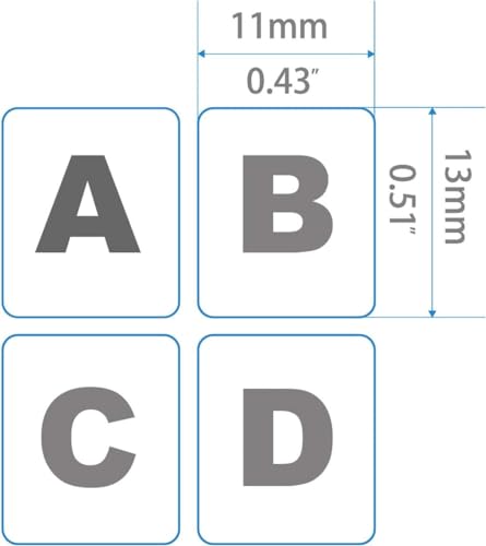 2 pack pegatinas para teclado en inglés con letras grandes miniatura 2