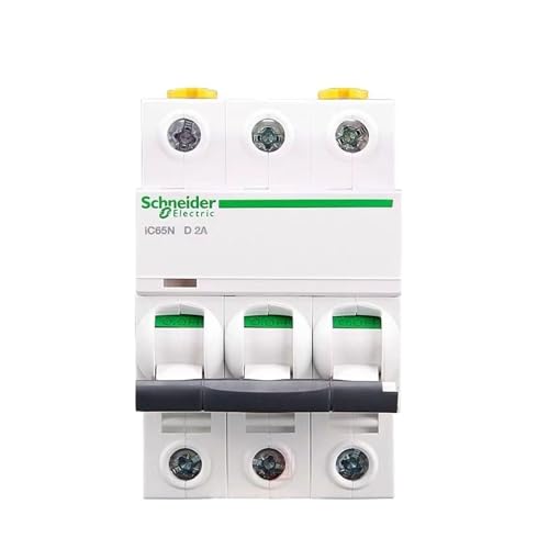 Disjoncteur miniature IC65H 3P Type D 2A avec pouvoir de coupure 10kA haute sécurité