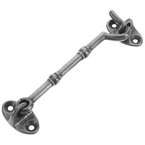 OSALADI Security Enhancer Multi-use Gate Hook Lock Window and Door Latch Set Metal Privacy Latch Brass Indoor Window