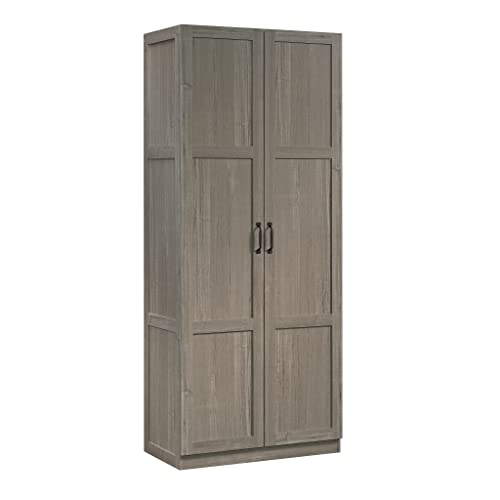 Image of Sauder Select 71 inch Storage Cabinet, Pantry Cabinet Kitchen Storage with Adjustable Shelves, Bathroom Storage Cabinet, in Silver Sycamore