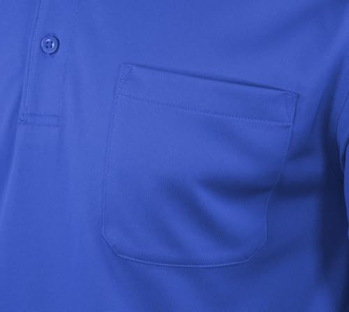 Propper Men's Midweight Short Sleeve Pocket Polo, Moisture-Wicking Uniform Shirt, Short Sleeve Shirt for Work, 6.5 oz, Cobalt, 3X-Large by Propper - Used condition - US$14.39